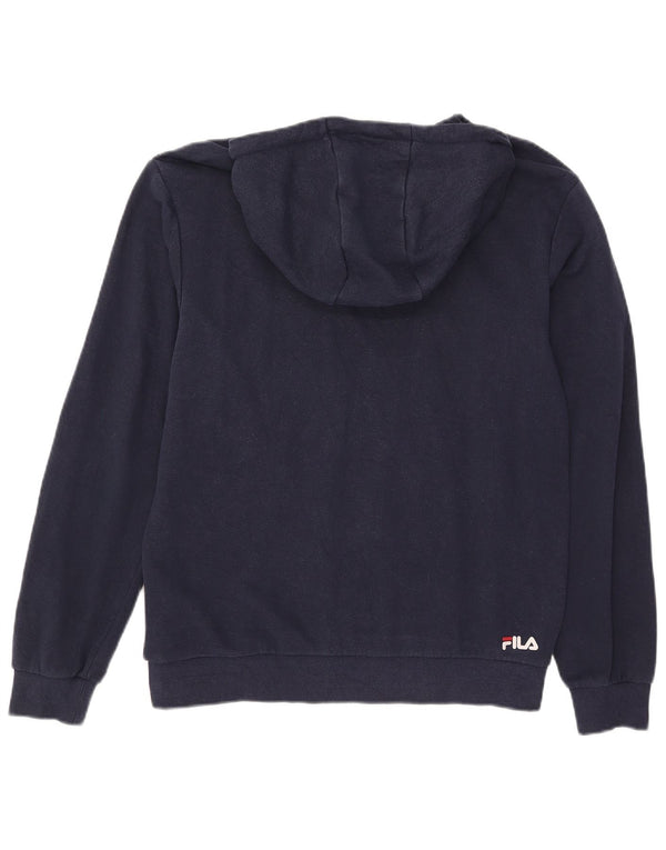 Fila Hættetrøje til mænd UK 38/40 Medium Marineblå Colourblock Bomuld