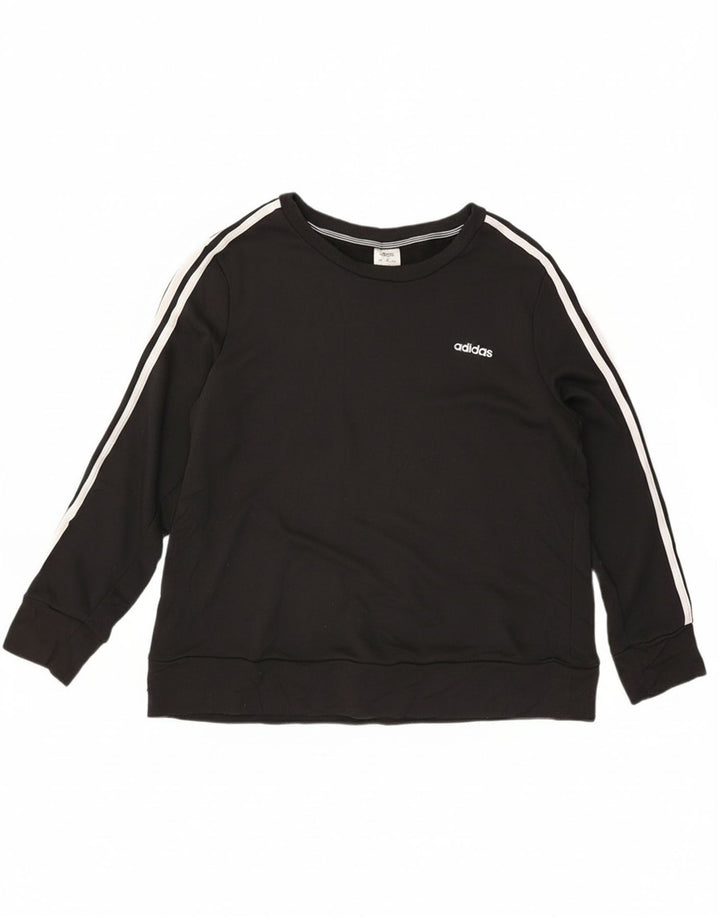 Adidas Dame Climalite Sweatshirt Jumper UK 20/22 XL Sort Polyester