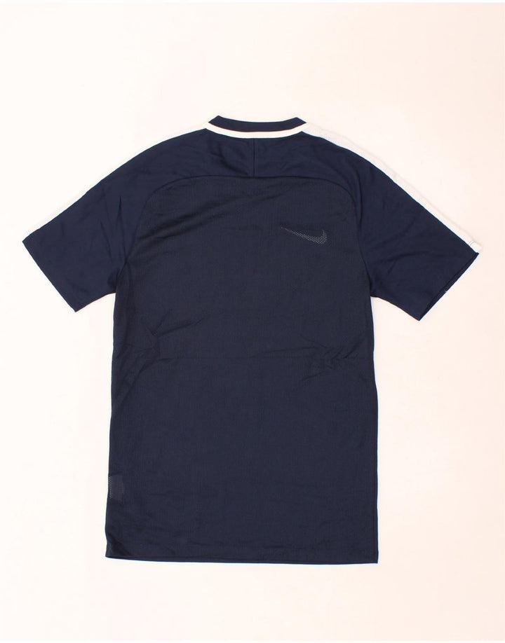 NIKE Mens Dri Fit T-Shirt Top Small Navy Blue Colourblock Polyester Vintage Nike and Second-Hand Nike from Messina Hembry 