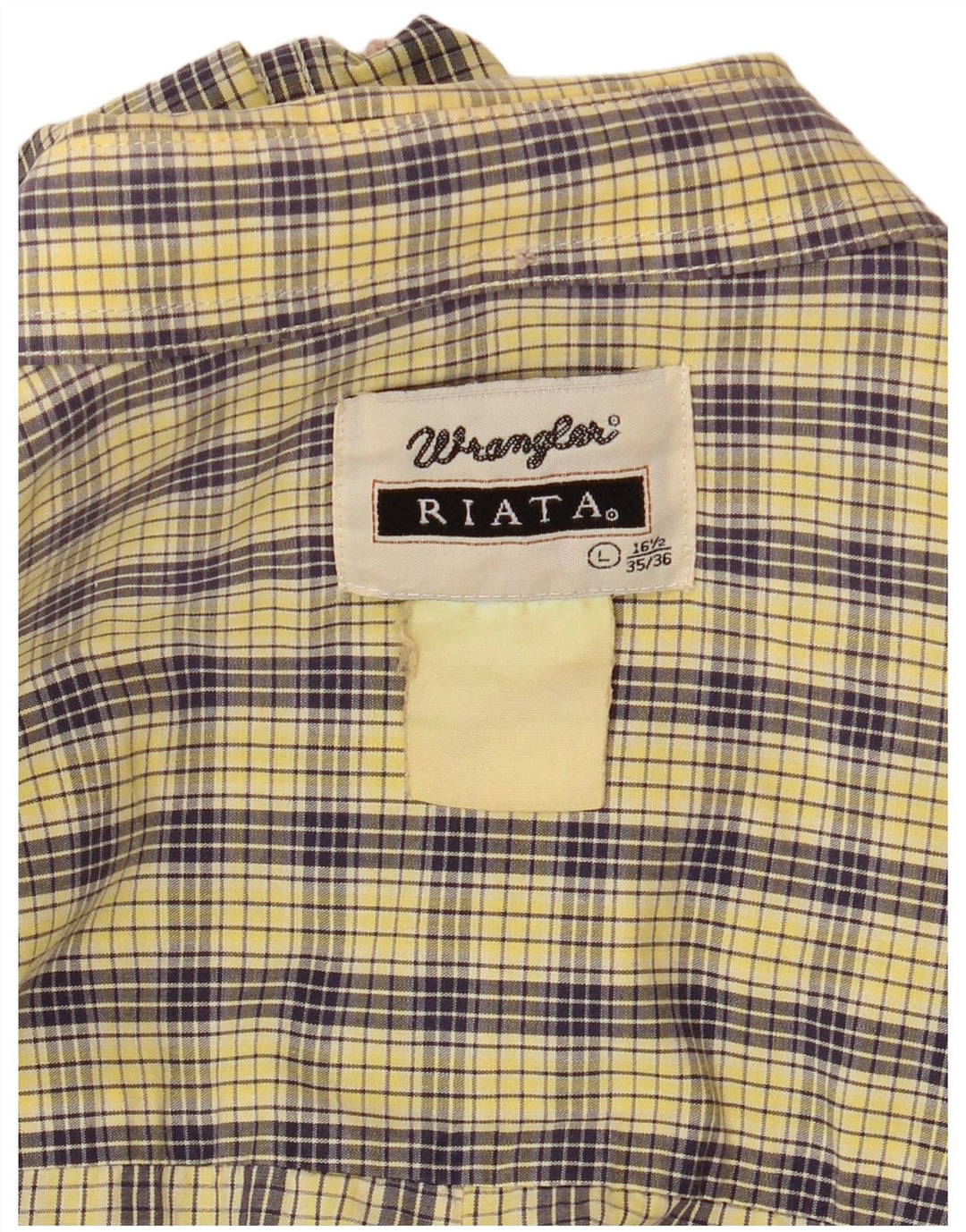 Wrangler herre Riata skjorte str. 16 1/2 stor gul ternet