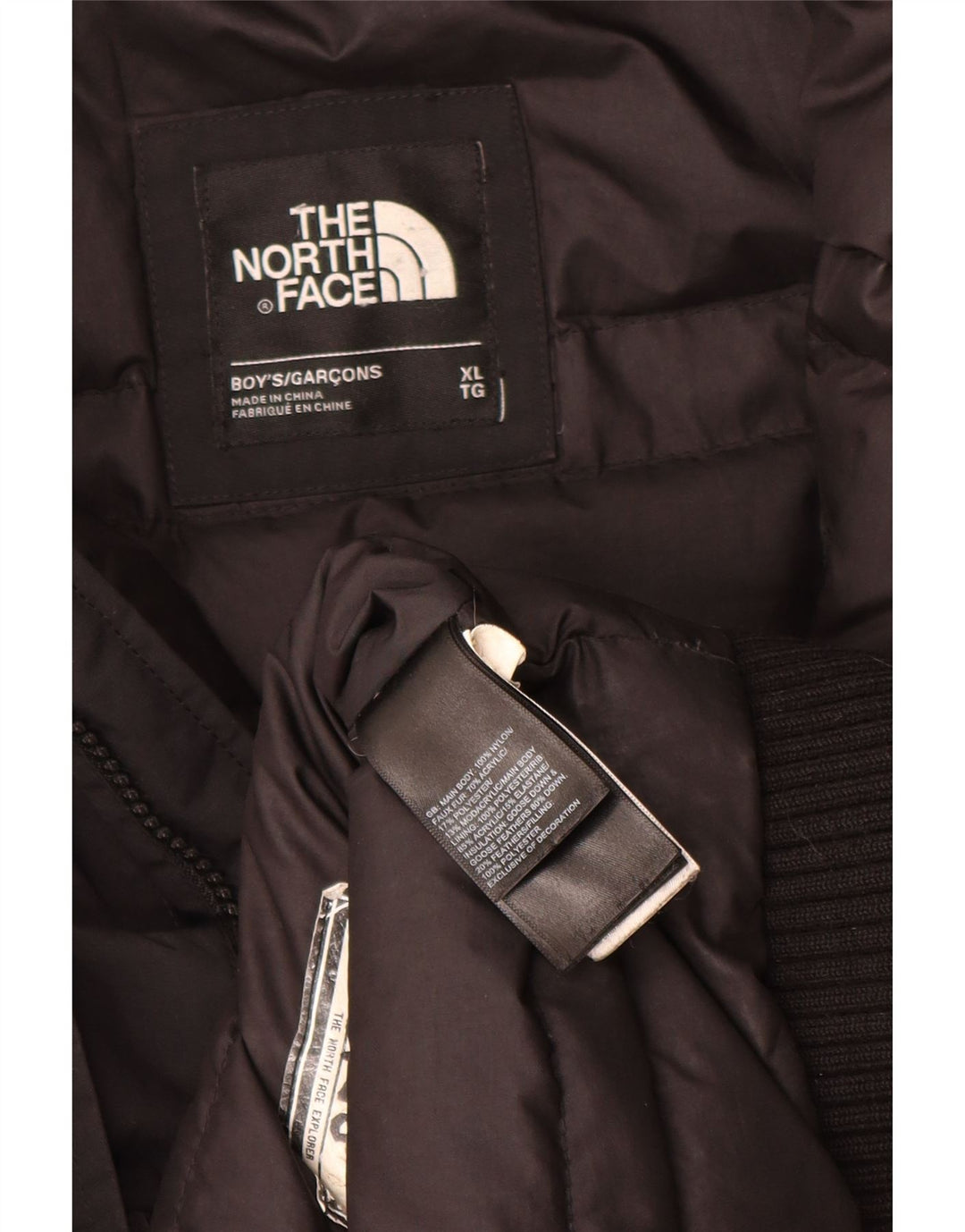 The North Face Boys Polstret Hættejakke 14-15 år XL Sort Polyester