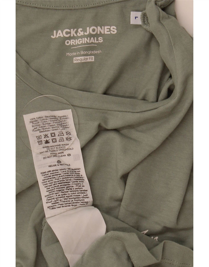 Jack & Jones Herre Regular Fit T-shirt Top Stor Khaki Bomuld