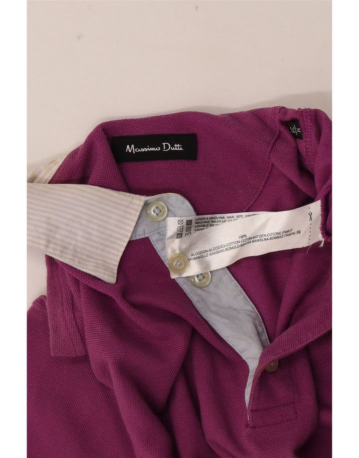 Massimo Dutti Herre poloshirt Medium Pink Colourblock Bomuld