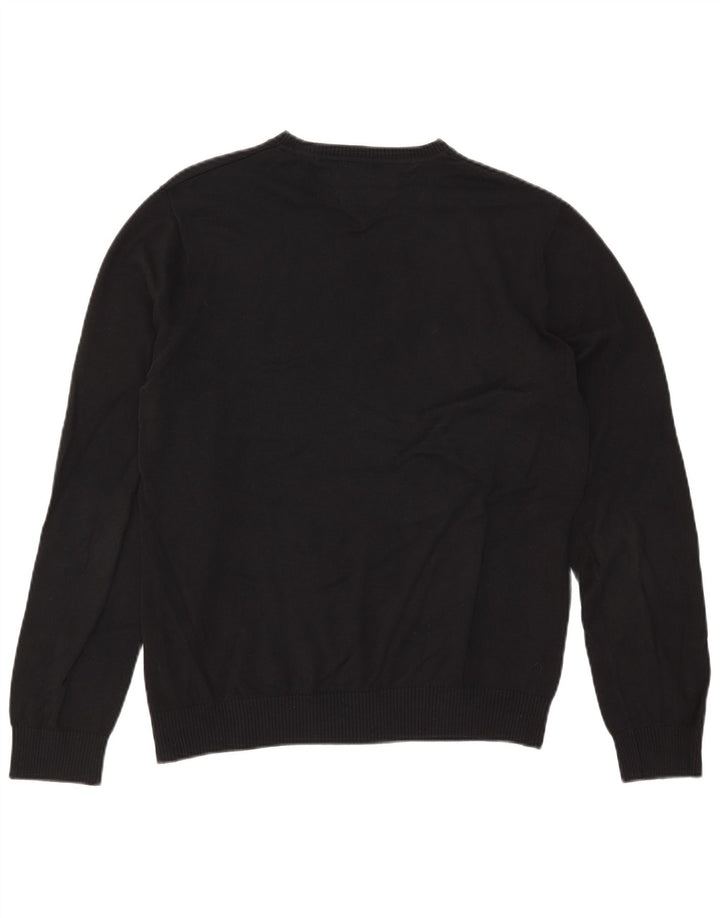 Tommy Hilfiger Herre V-hals sweater Medium Sort Bomuld