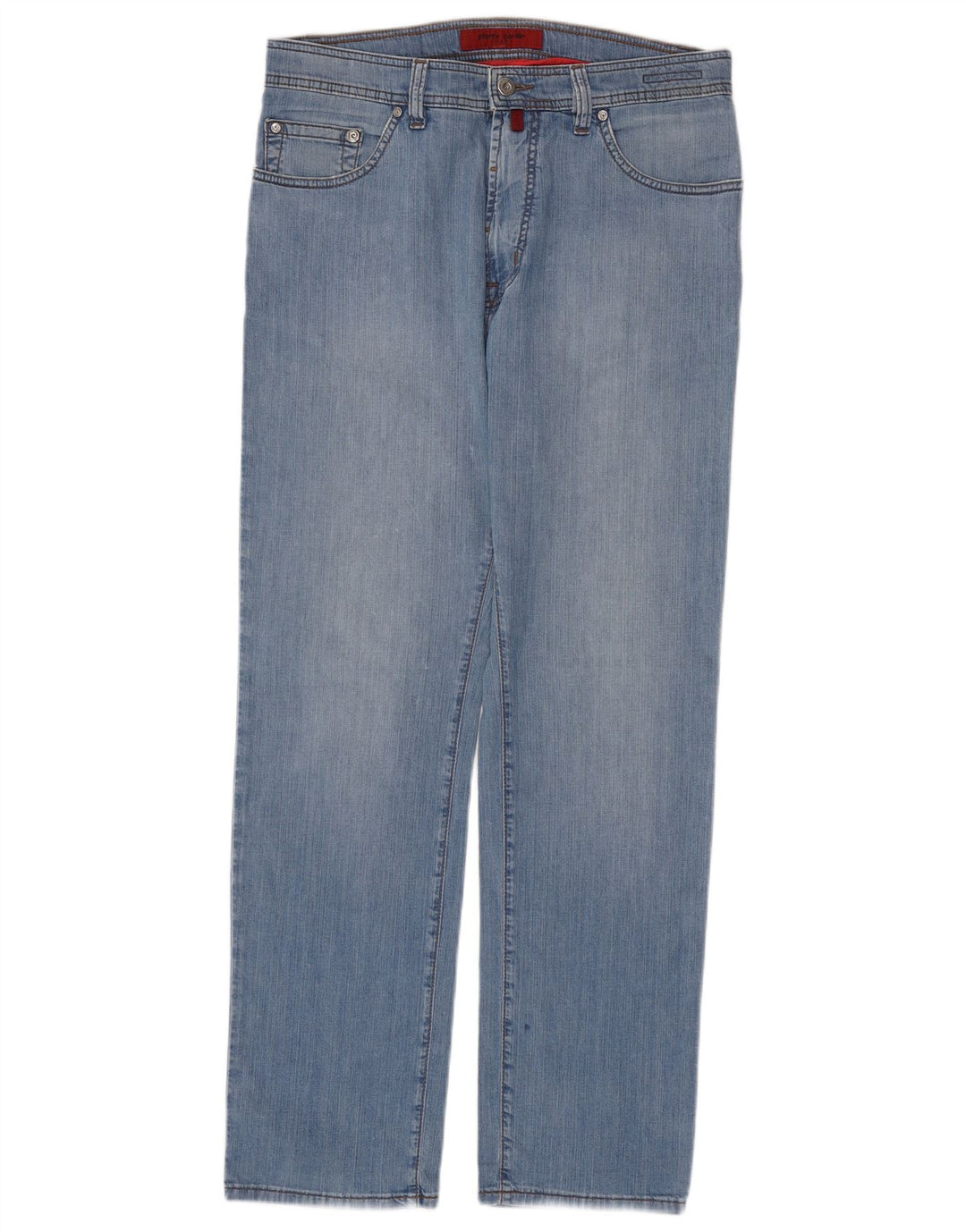 PIERRE CARDIN Straight jeans til mænd W34 L32 Blå Bomuld