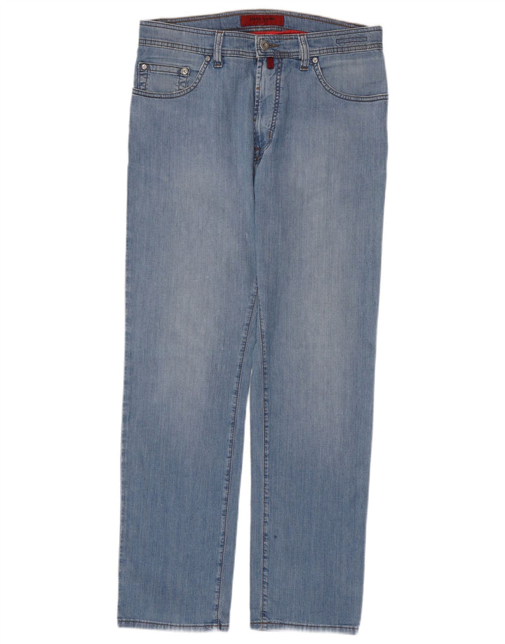 PIERRE CARDIN Straight jeans til mænd W34 L32 Blå Bomuld