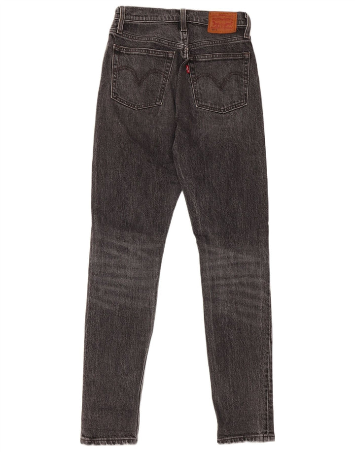 LEVI'S Dame 501 Straight Jeans W23 L30 Grå Bomuld