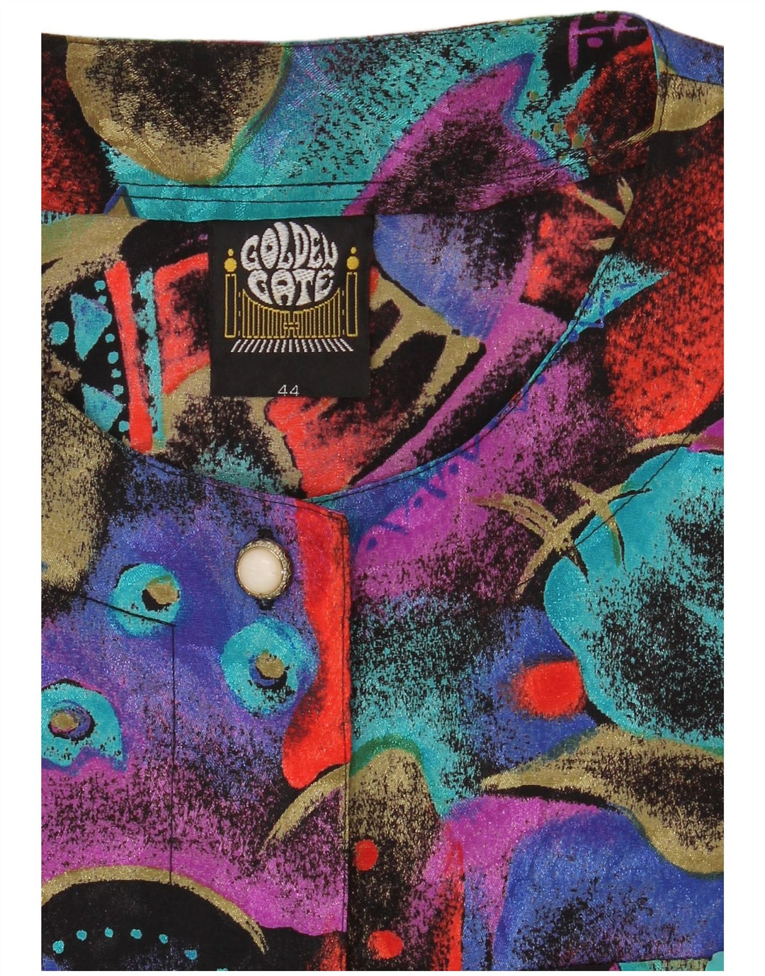 Golden Gate Dame Abstrakt Mønster Skjorte Bluse IT 44 Medium Flerfarvet