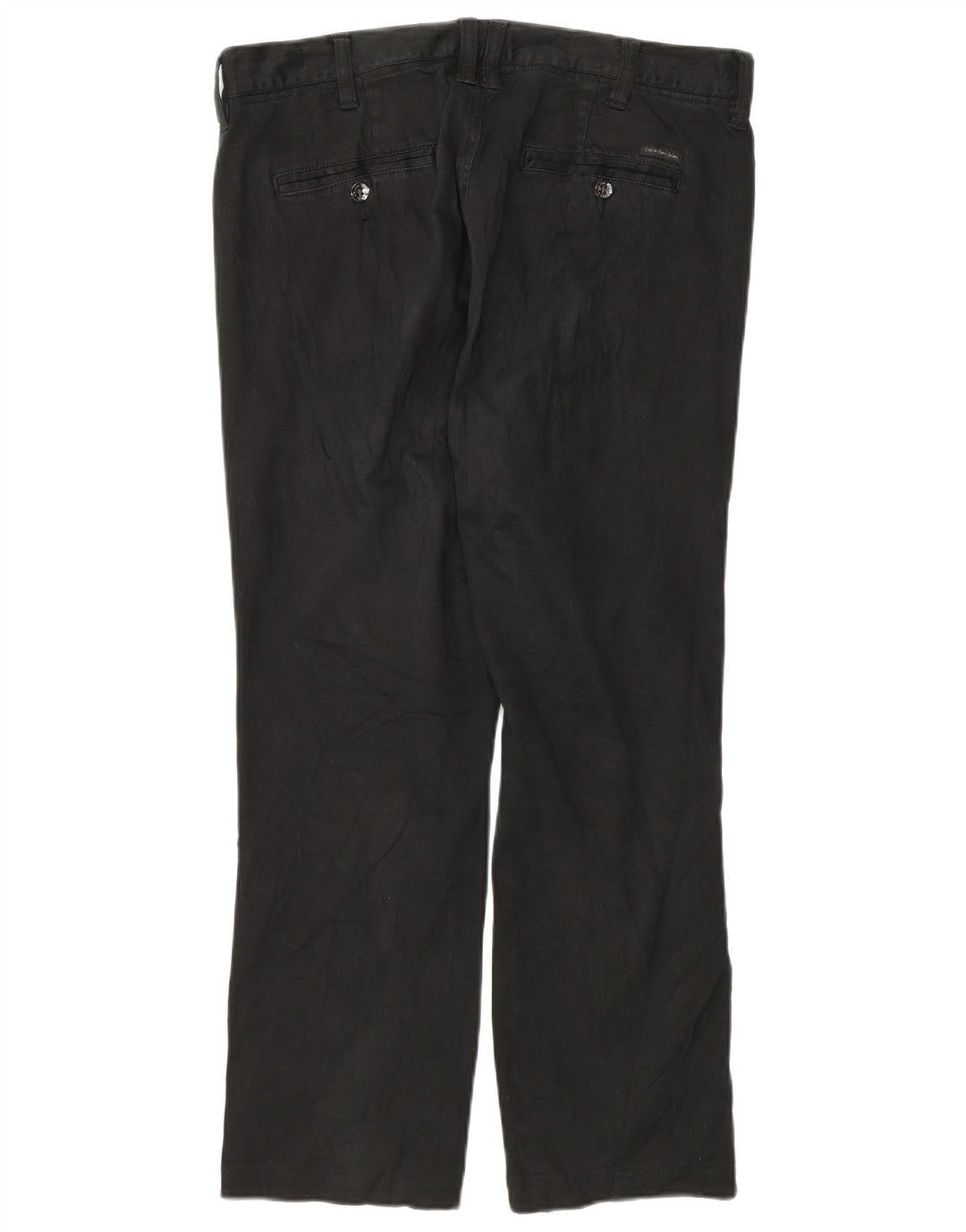 Calvin Klein Lige Chinobukser til kvinder W32 L26 Sort