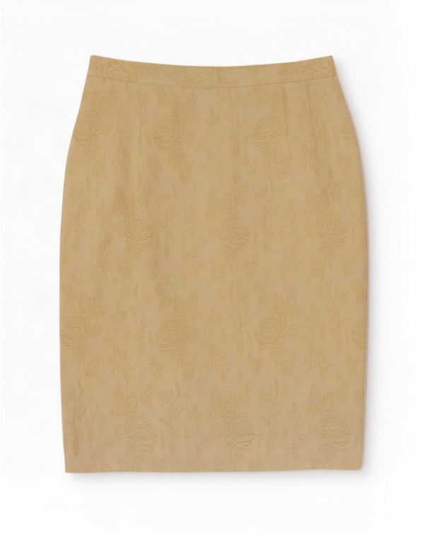 Luisa Spagnoli Womens Pencil Skirt IT 42 Medium W26 Yellow Floral