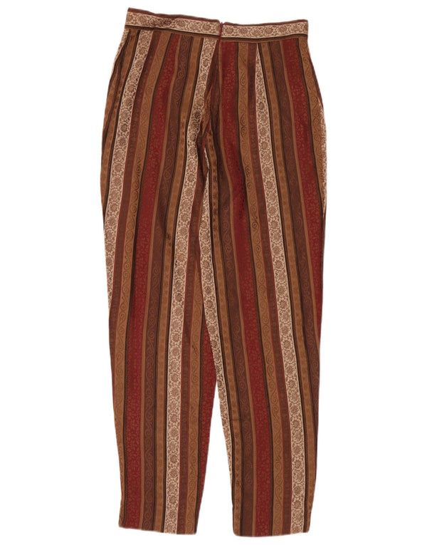 Vintage Dame Casual Bukser IT 44 Medium W26 L27 Flerfarvet Stribet