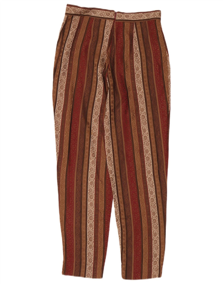 Vintage Dame Casual Bukser IT 44 Medium W26 L27 Flerfarvet Stribet