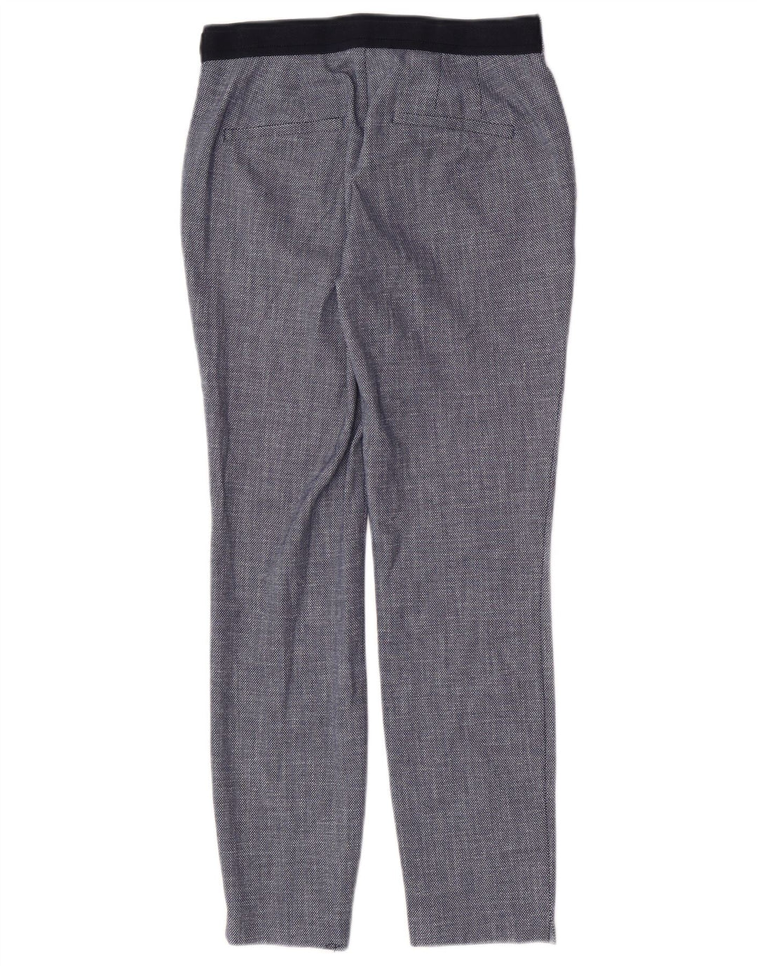 Zara Slim Suit Bukser Small W26 L27 Marineblå Geometrisk Polyester
