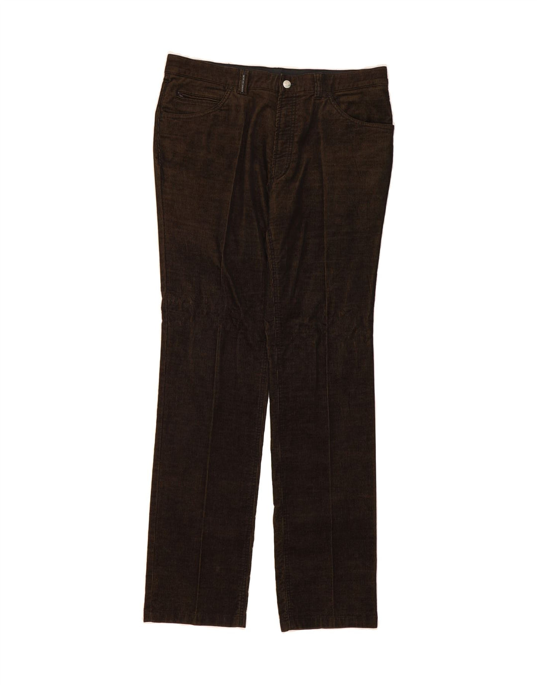 MISE AU GREEN Mens Slim Corduroy Trousers W36 L34 Khaki Cotton Vintage Mise Au Green and Second-Hand Mise Au Green from Messina Hembry 