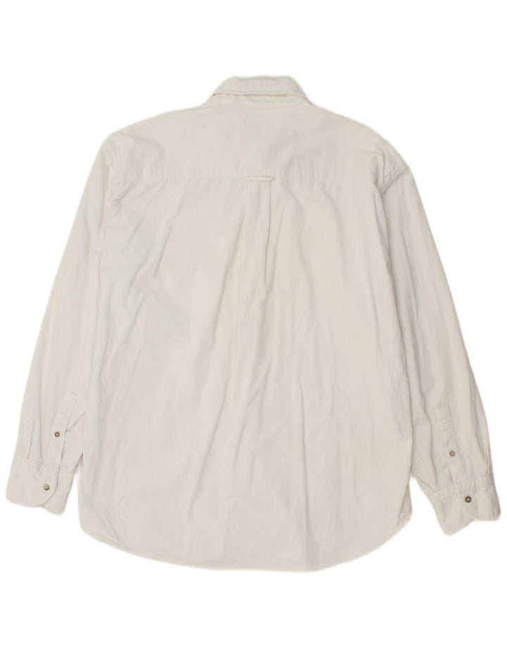 WAMPUM Herre fløjlsskjorte XL Hvid