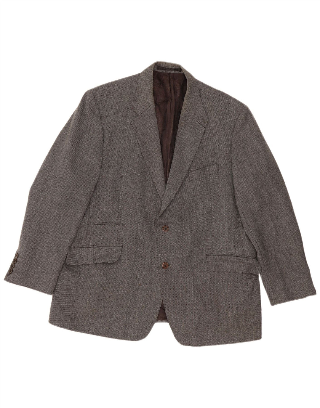 Marks & Spencer Herre Autograph 2 Button Blazer Jacket UK 46 XL Grå Uld