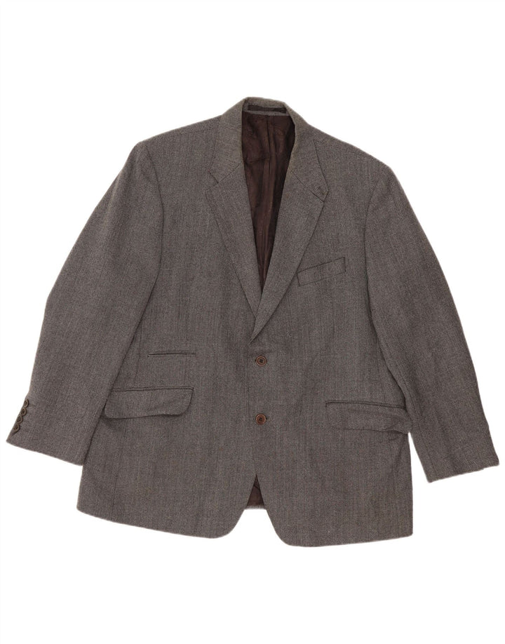 Marks & Spencer Herre Autograph 2 Button Blazer Jacket UK 46 XL Grå Uld