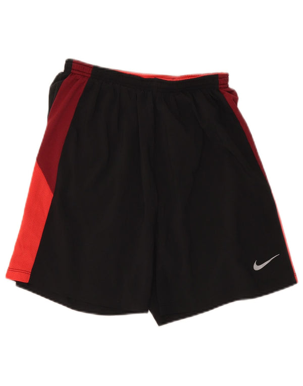 Nike Dri Fit sportsshorts til mænd Small Black Colourblock Polyester