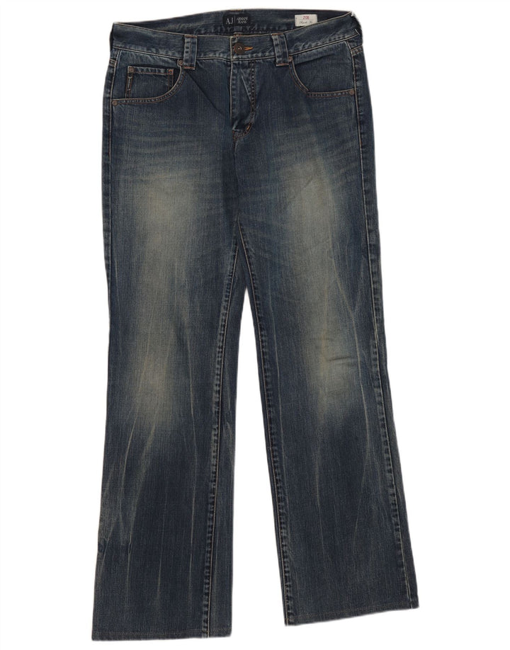 ARMANI Herre Regular Fit Bootcut Jeans W33 L32 Blå Bomuld