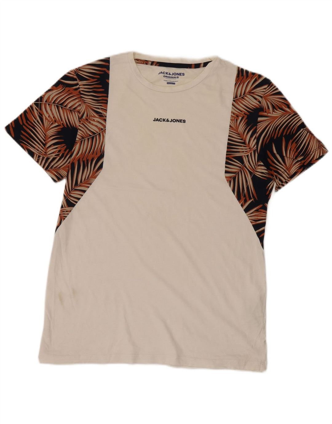 Jack & Jones Herre Regular Fit Grafisk T-shirt Top Medium White Floral