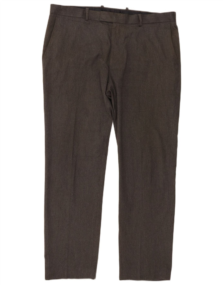 Marks & Spencer Herre Slim Fit Chino Bukser W38 L31 Grå Polyester