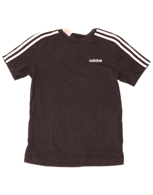 Adidas Boys T-Shirt Top 11-12 år Sort Bomuld