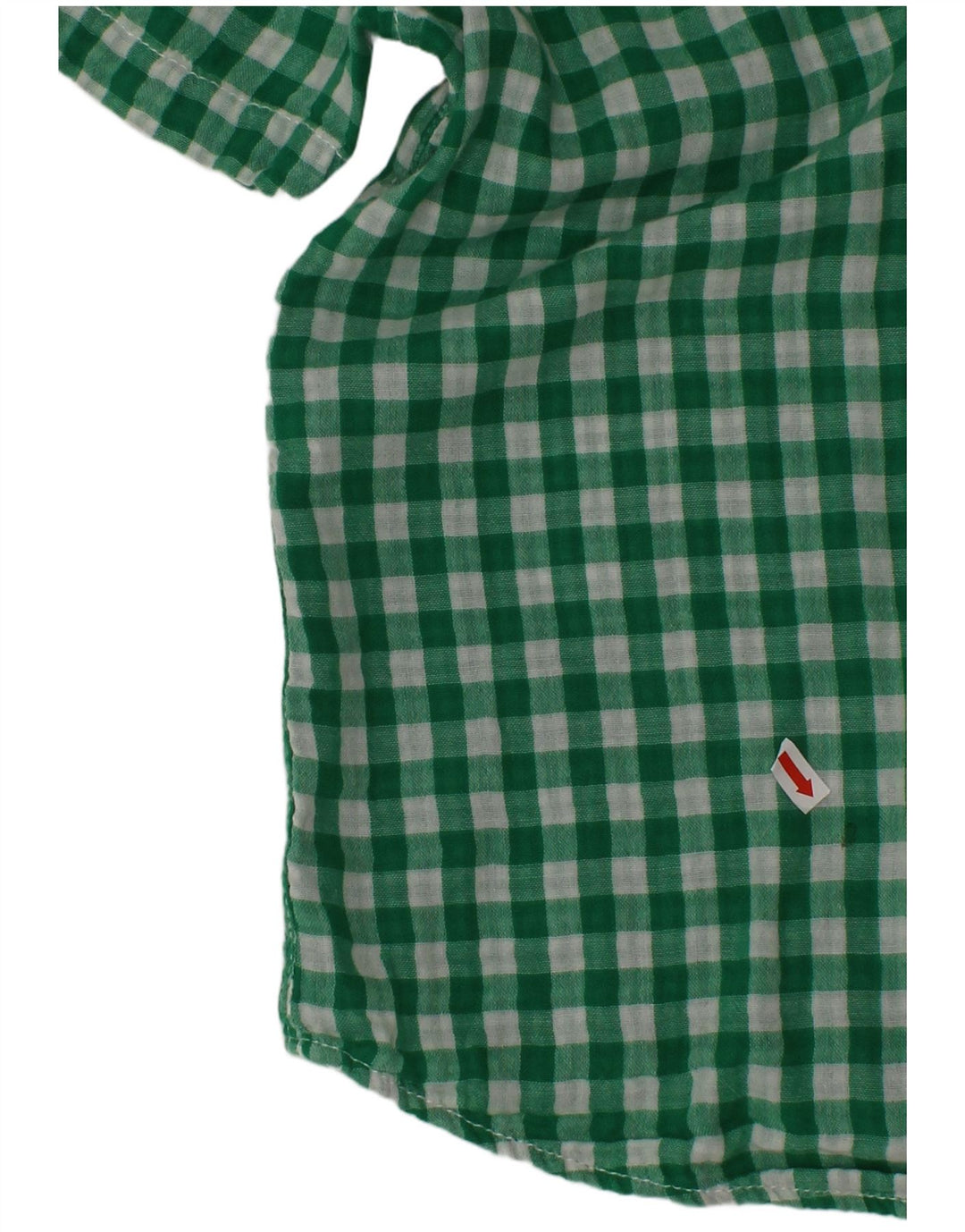 BENETTON kortærmet skjorte til drenge 10-11 år Grøn Gingham