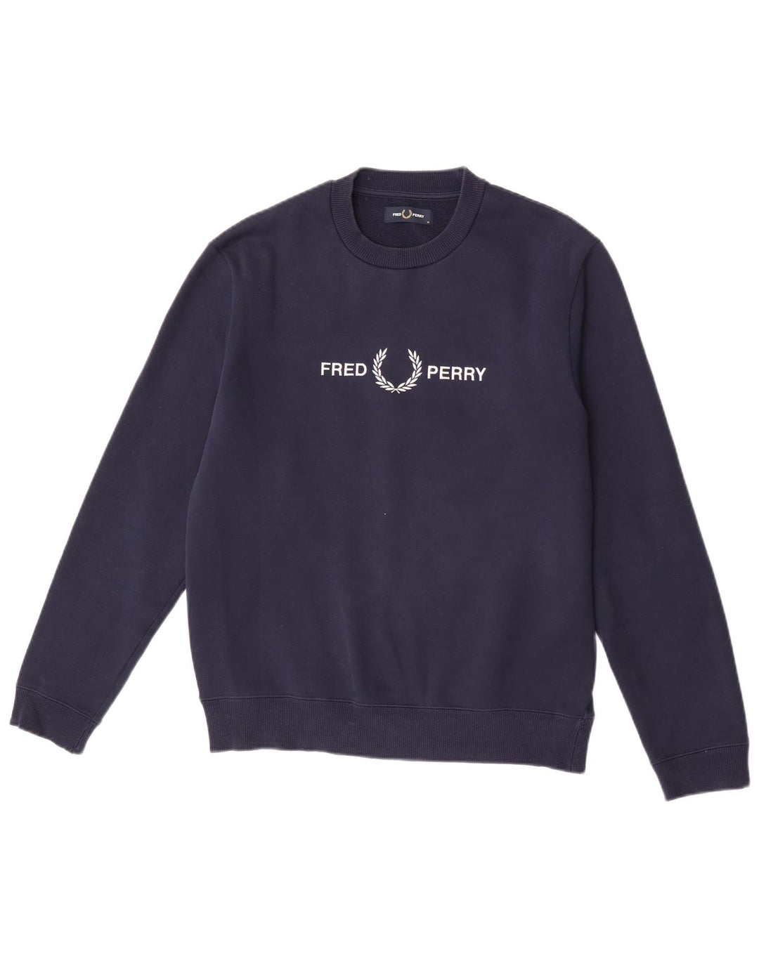 Fred Perry Herre Grafisk Sweatshirt Jumper Medium Navyblå Polyester