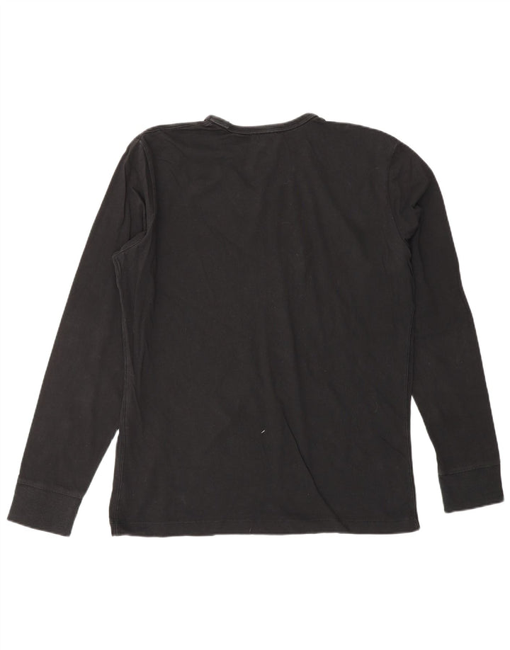 DIESEL Dame Grafisk Top Langærmet UK 16 Large Sort