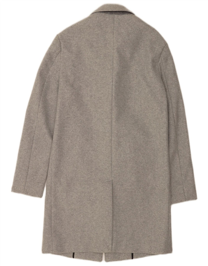 Zara Herre Overfrakke UK 34 XS Grå Flecked Polyester