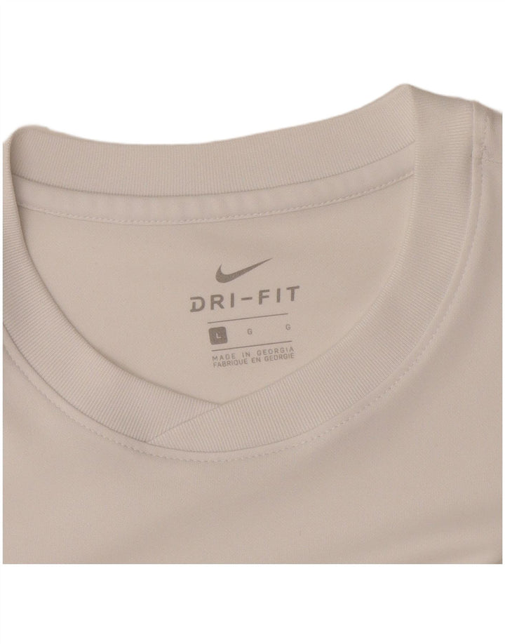 Nike Herre Dri Fit T-Shirt Top Stor Hvid