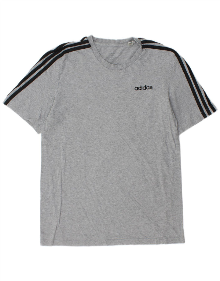 ADIDAS Herre T-shirt Top Medium Grey Flecked