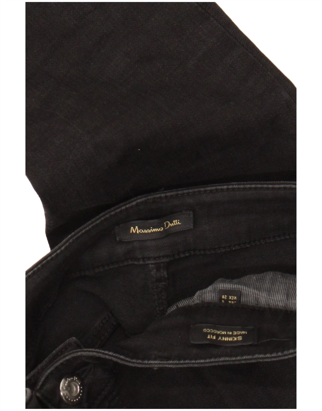 Massimo Dutti Dame Skinny Jeans EU 38 Small W28 L30 Sort