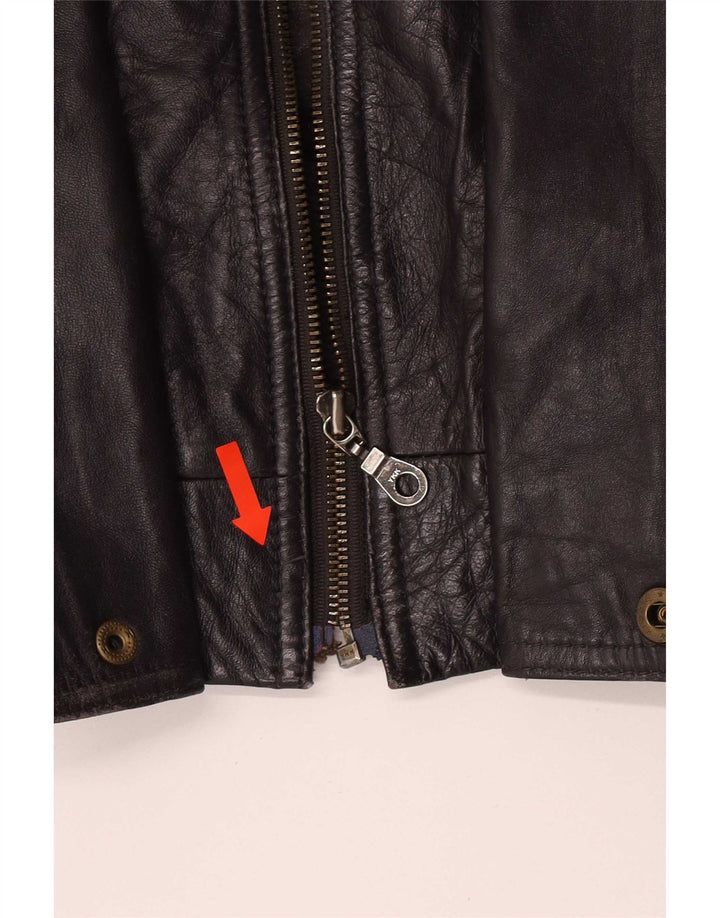 Morena Herre Læderjakke UK 44 2XL Navy Blue Biker