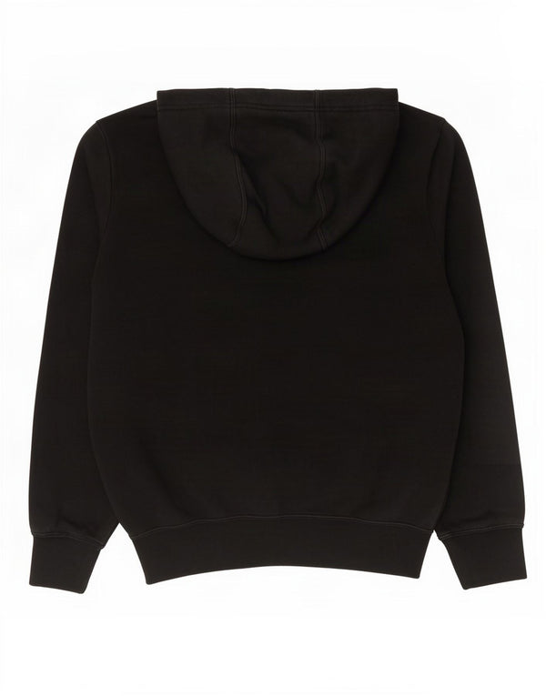 Nike Womens Graphic Oversized Hoodie Jumper UK 6 XS Black Cotton