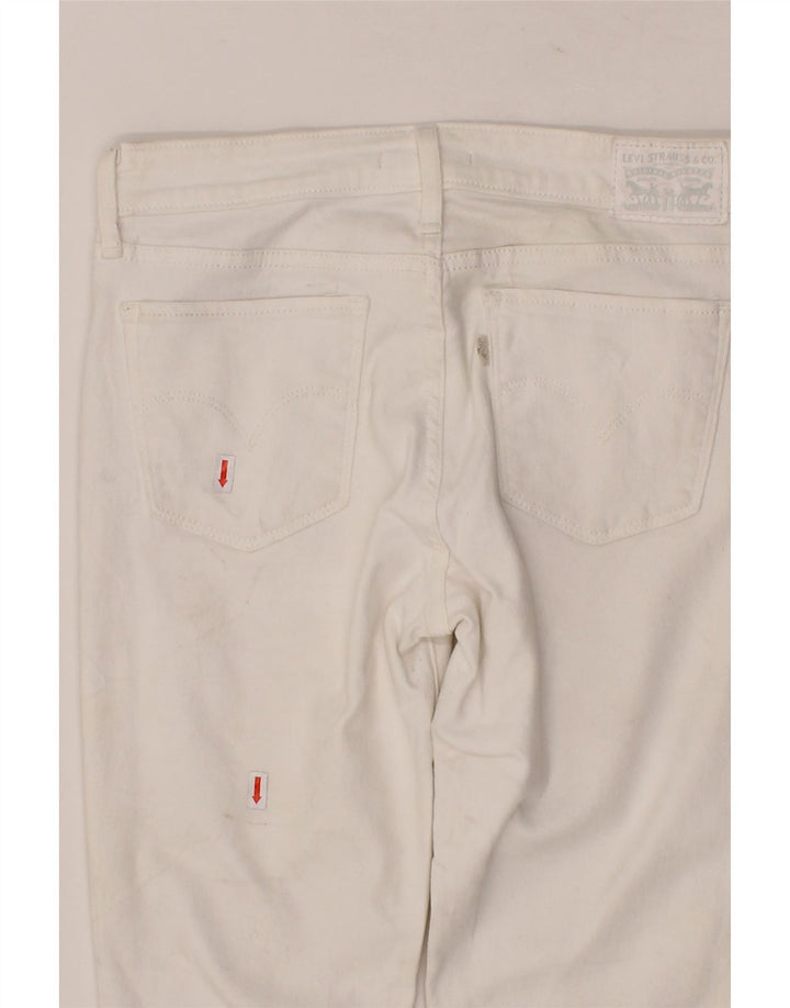 LEVI'S Womens 711 Skinny Jeans W28 L30  White Cotton Vintage Levi's and Second-Hand Levi's from Messina Hembry 