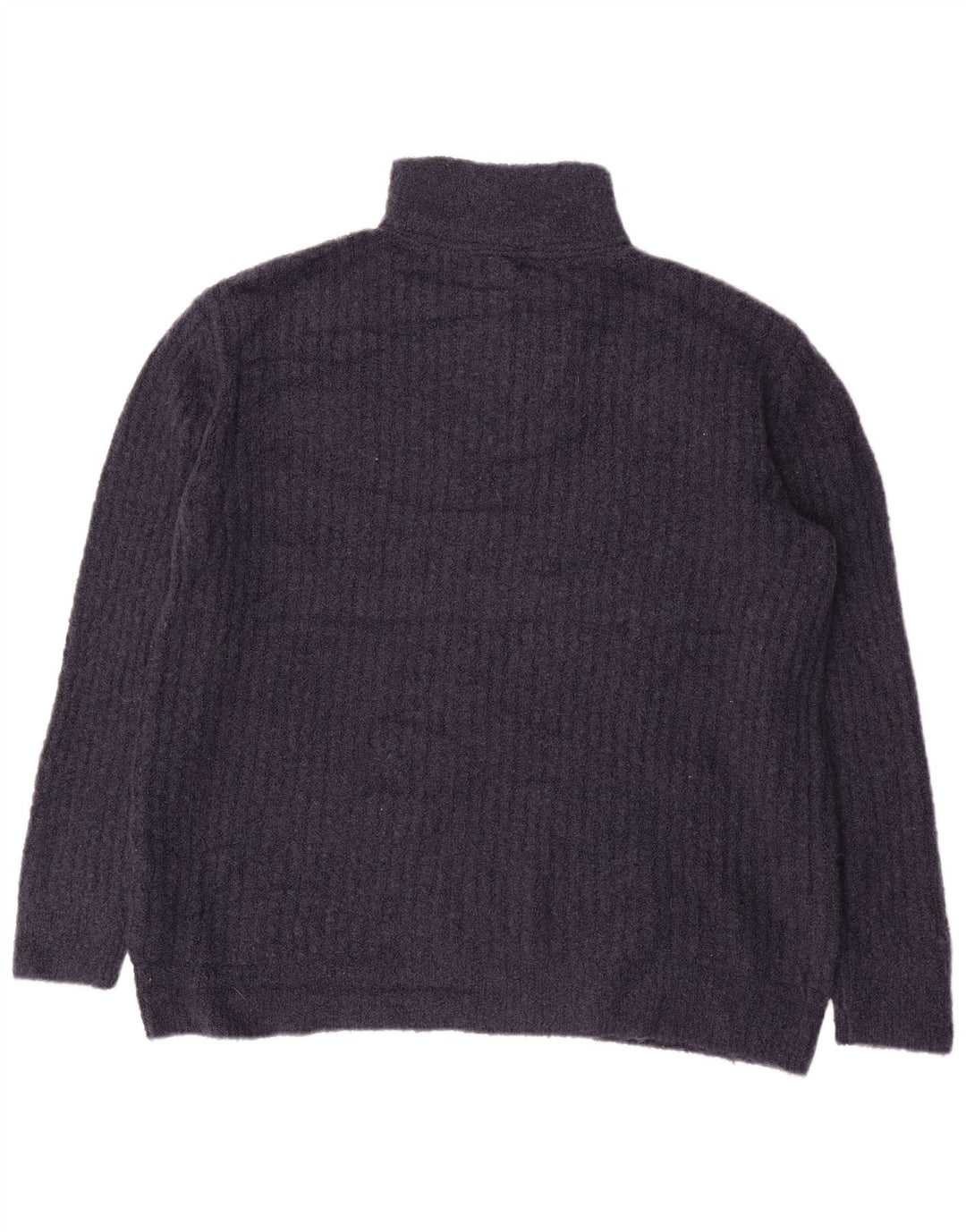 L.L.BEAN Dame sweater med lynlås hals UK 16 Stor marineblå nylon
