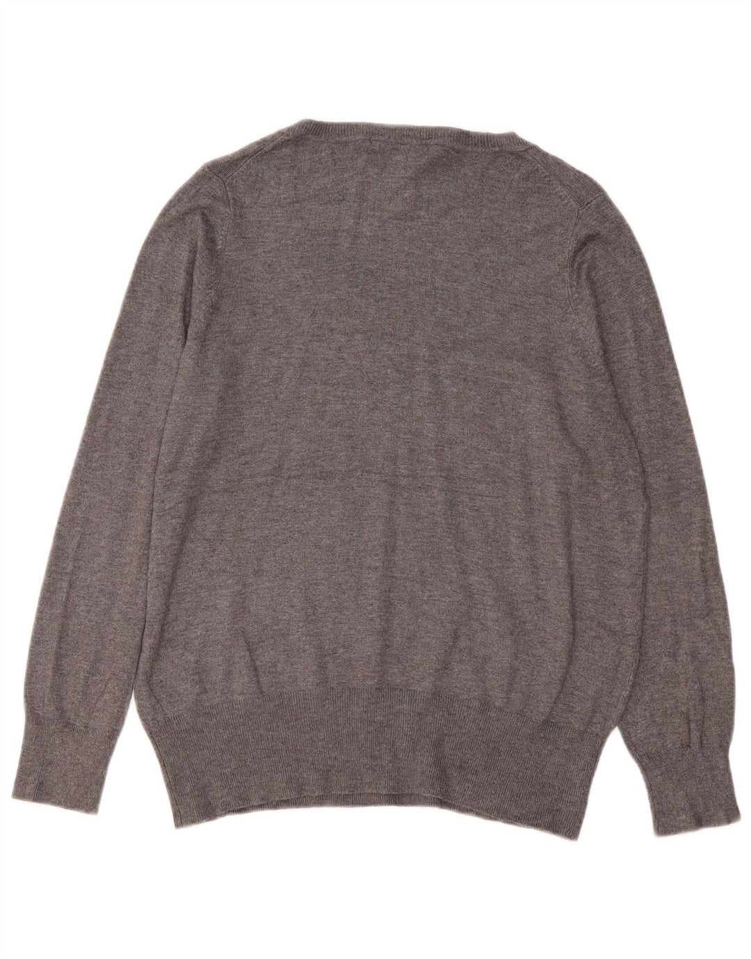 Marks & Spencer Dame V-hals sweater UK 16 Large Grey Viscose