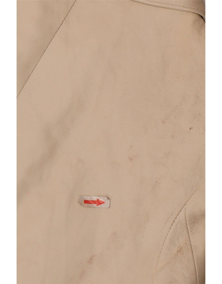 Cayenne Dame Crop Læderjakke IT 42 Medium White Læder