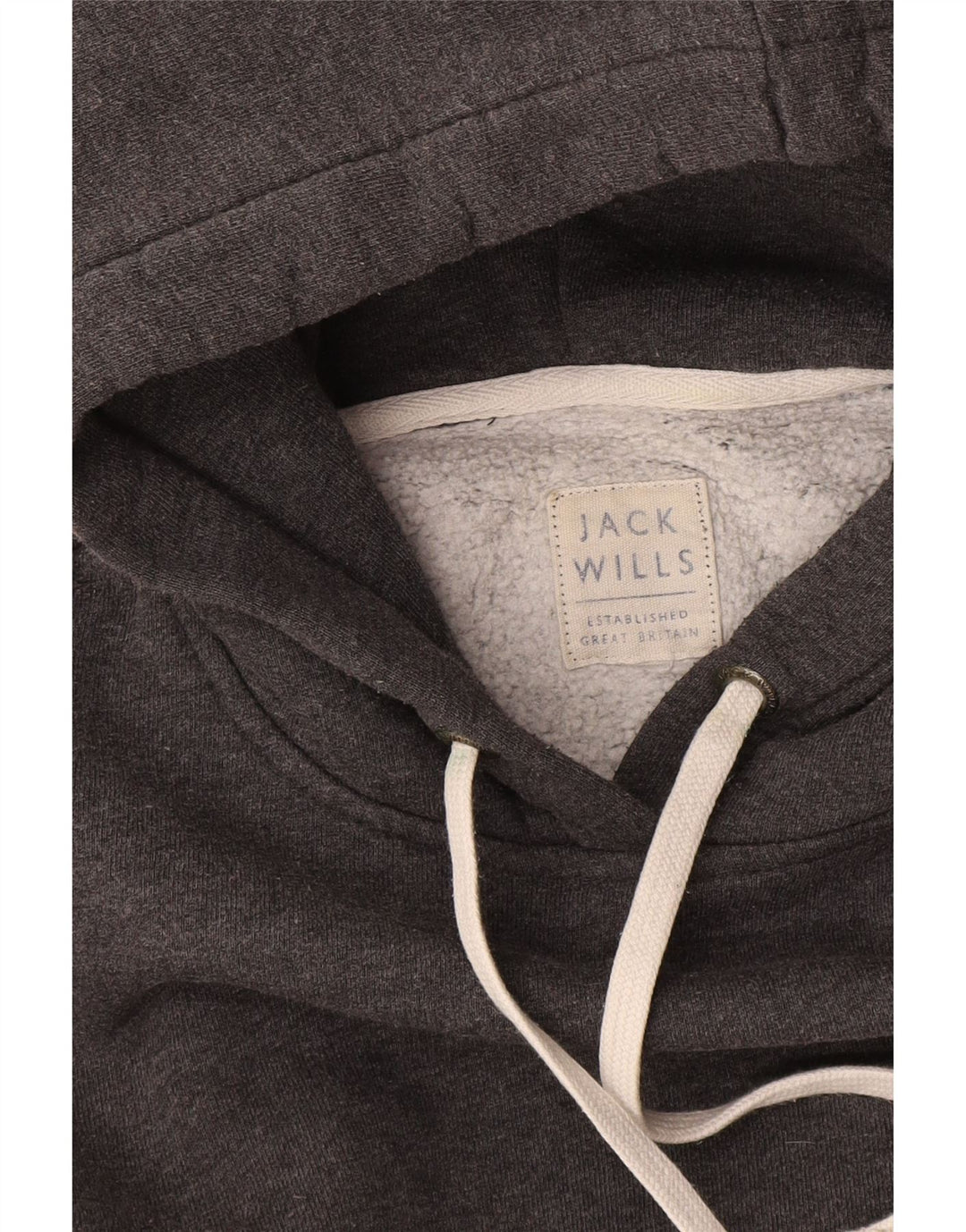 JACK WILLS Grafisk hættetrøje til kvinder UK 14 Mellemgrå