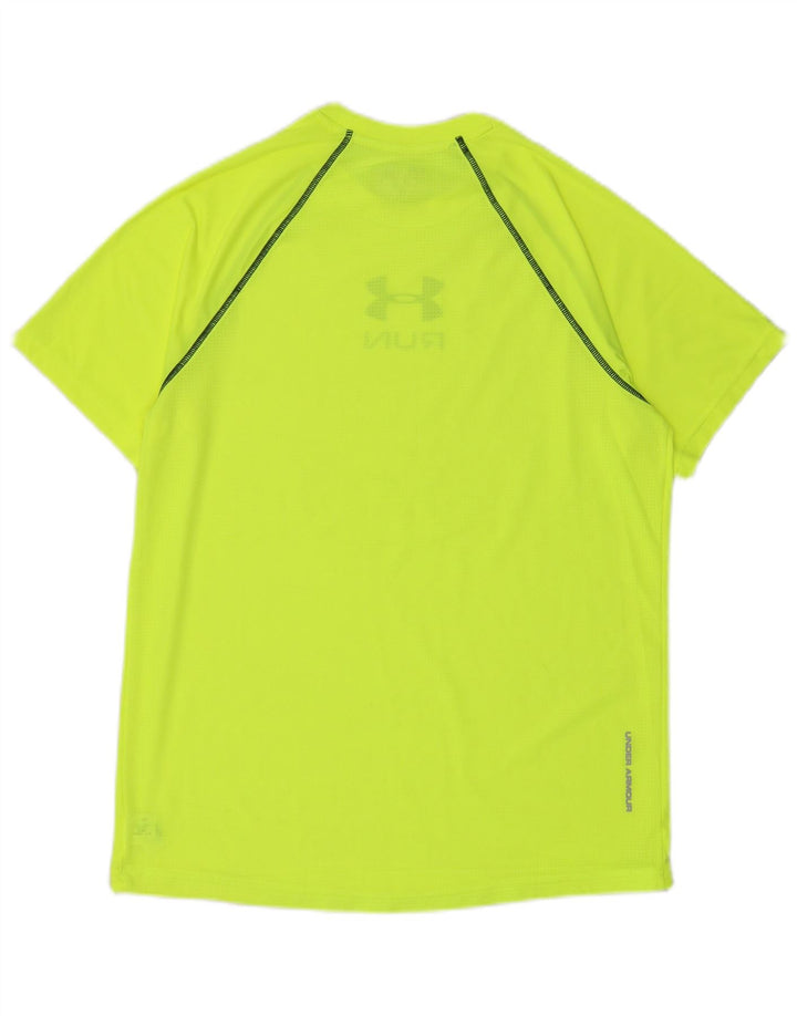 UNDER ARMOUR Herre Heat Gear Grafisk T-Shirt Top Medium Grøn Polyester