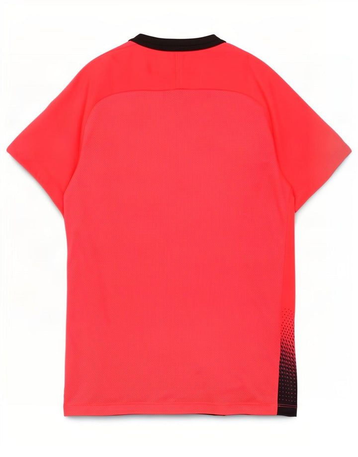 Nike Herre Dri Fit T-Shirt Top Lille Rød Colourblock