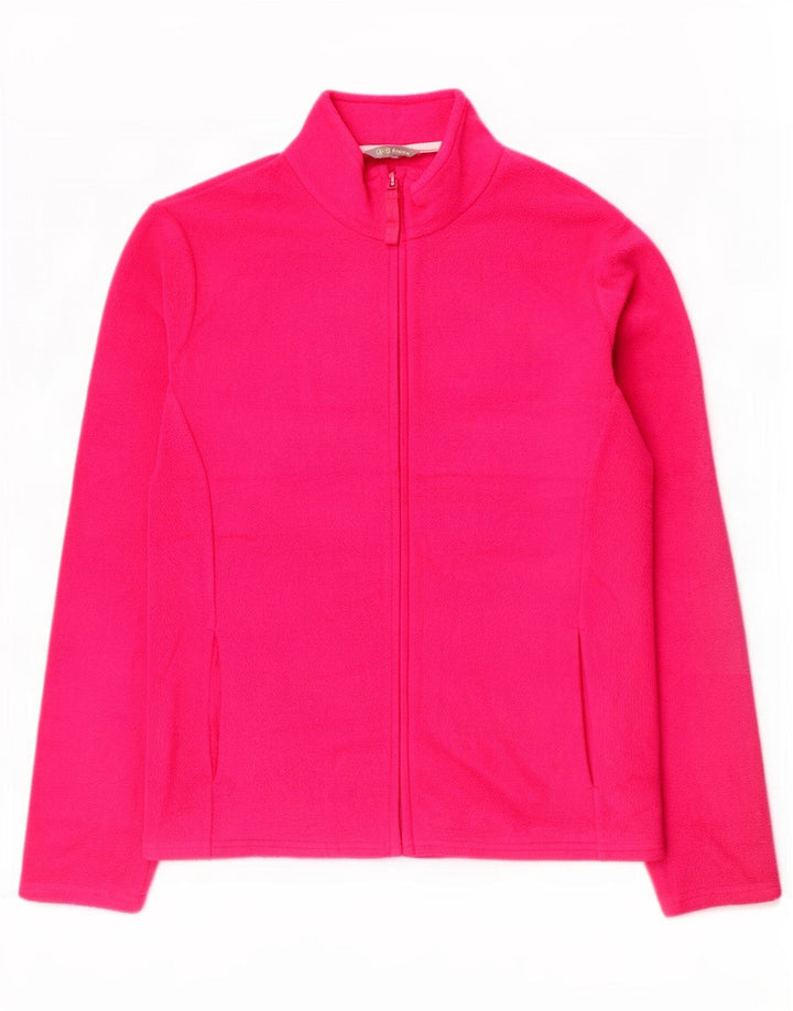 Marks & Spencer Fleecejakke til kvinder UK 16 Large Pink Polyester