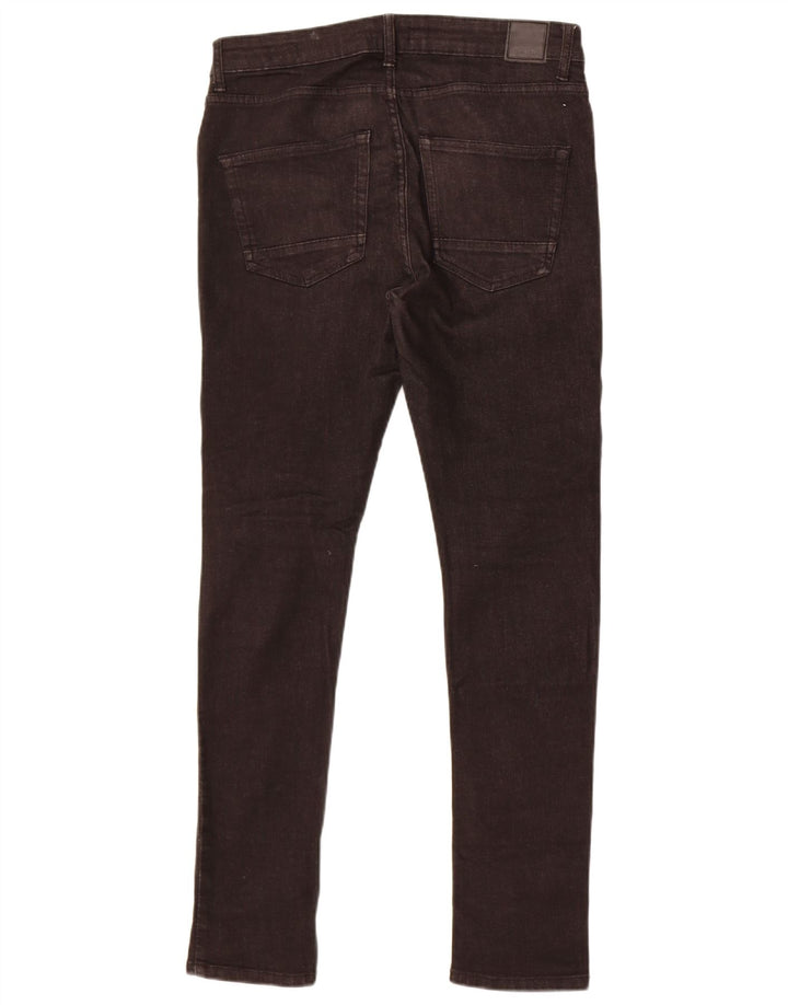 Bænk Herre Skinny Jeans W32 L32 Sort Bomuld