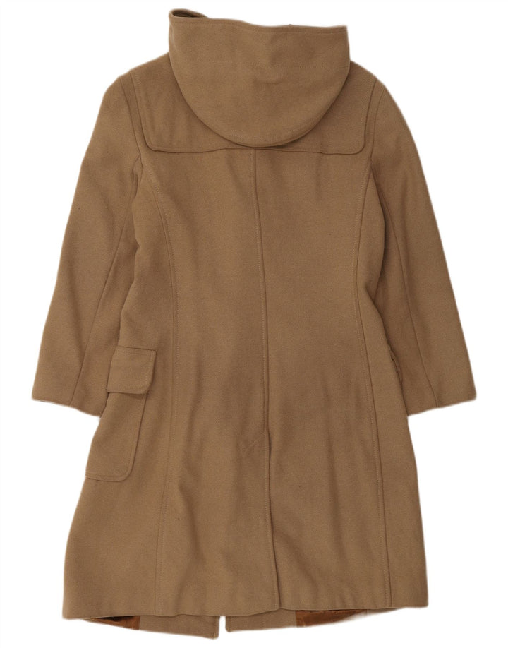 Benetton Dame Hooded Duffel Coat UK 10 Small Beige