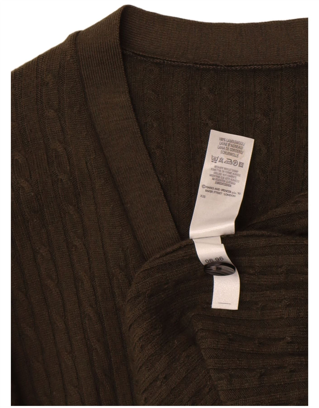 Marks & Spencer Dame St. Michael Cardigan Sweater UK 14 Large Khaki
