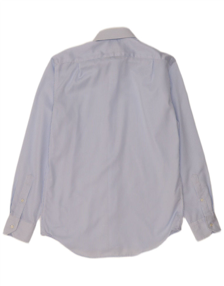 Boggi herre Regular Fit skjorte str. 39 15 1/2 Mellem blå stribet bomuld