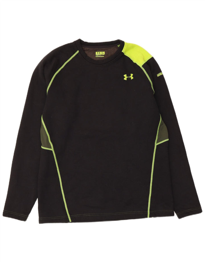 Under Armour Herre Fitted Sweatshirt Jumper XL Sort Colourblock Polyester