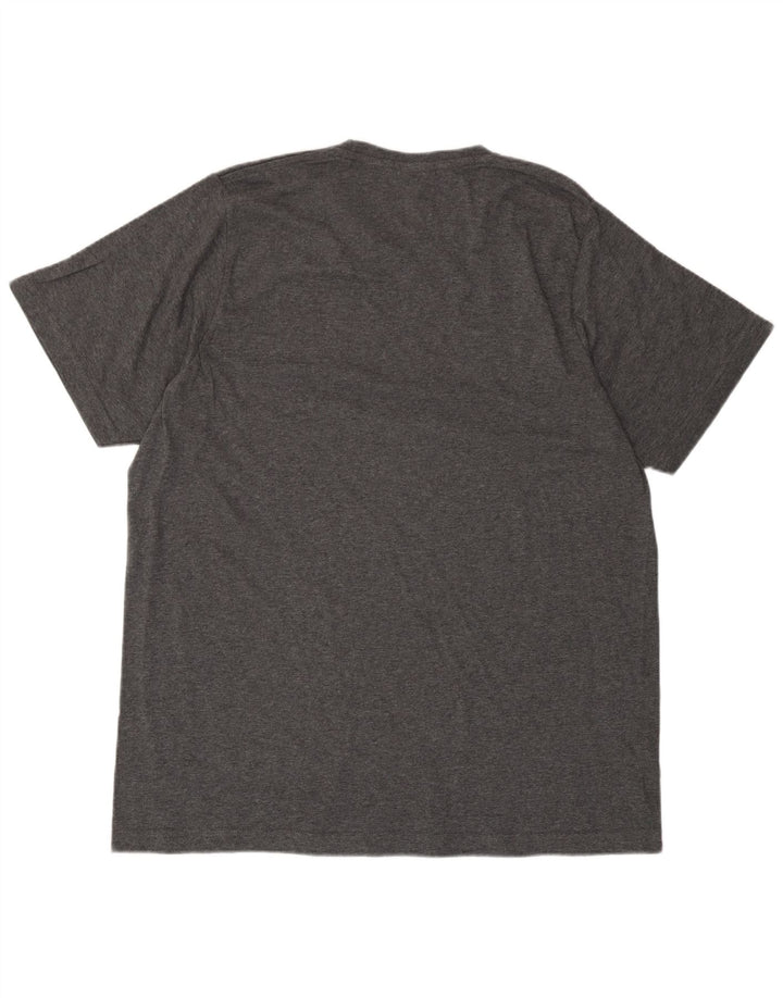 Adidas Herre Grafisk T-Shirt Top Stor Grå Bomuld