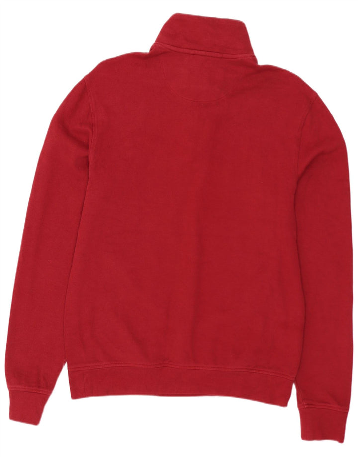 BLUE HARBOR Herre Zip Neck Sweatshirt Jumper lille rød bomuld